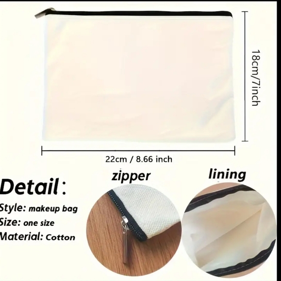 New, Bride wedding party make-up bags, gift bags beige gold - Picture 2 of 3